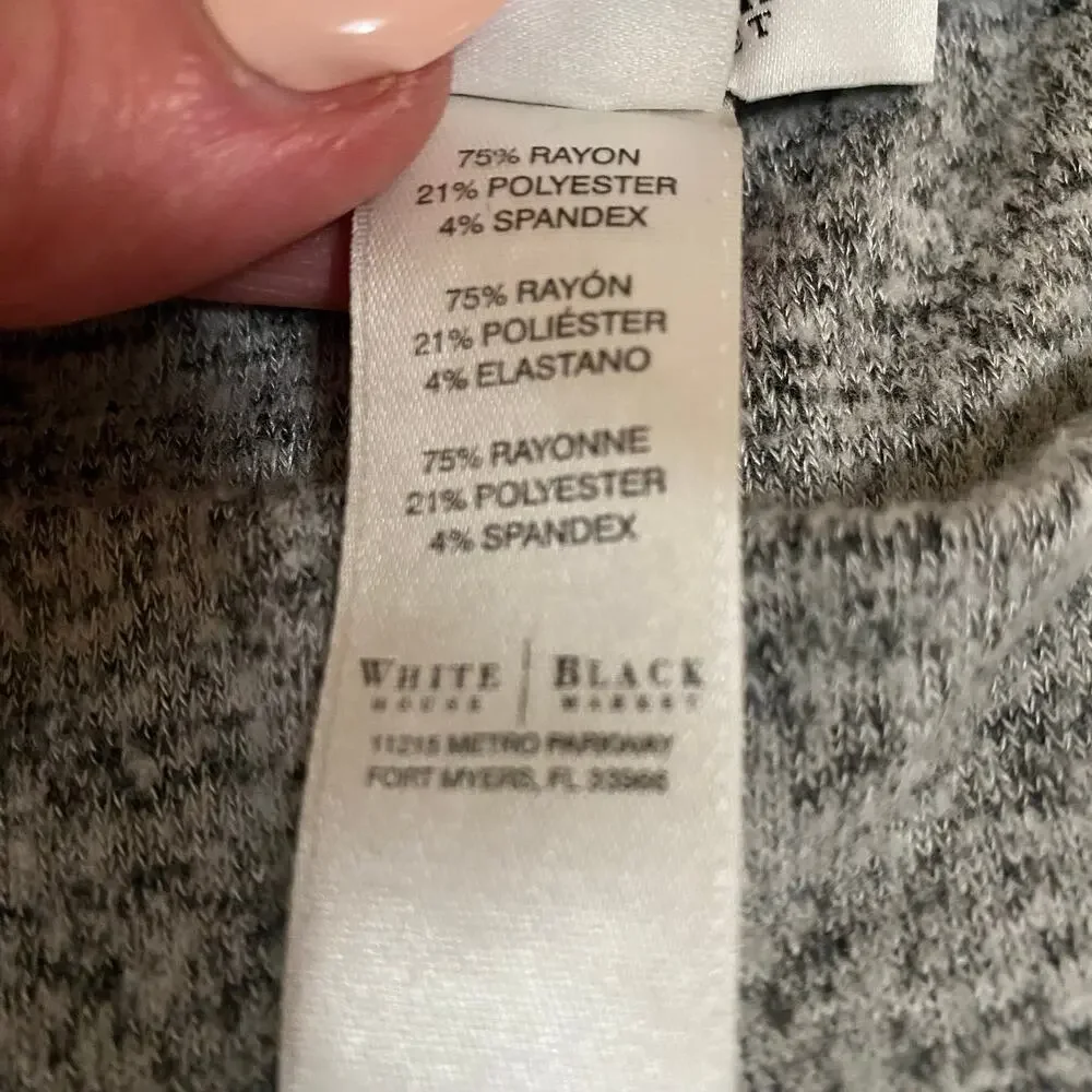 White House Black Market Poncho Sweater Womens Small Gray Marbled - Picture 6 of 7